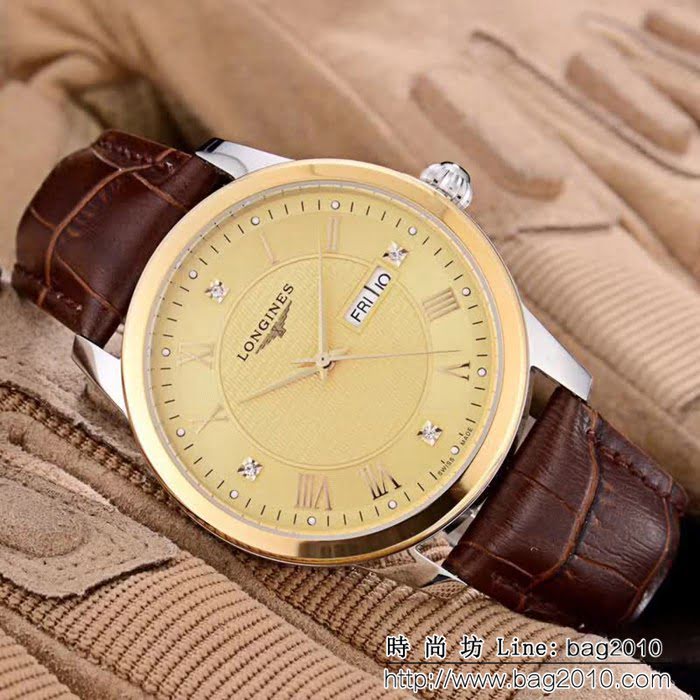 LONGINES浪琴 復古系列 經典大三針 全自動機械精品男士腕表 WSS1101